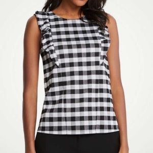 Ann Taylor Sleeveless Gingham Top